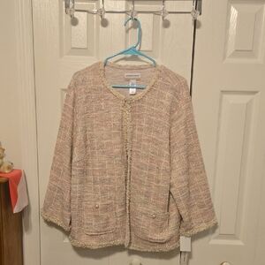Alfred Dunner Multi-Color Tweed Jacket